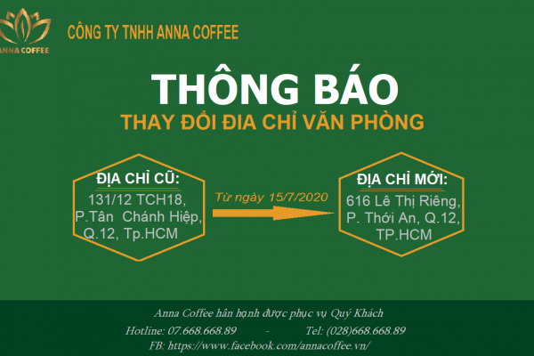 THÔNG BÁO THAY ĐỔI ĐỊA CHỈ VĂN PHÒNG